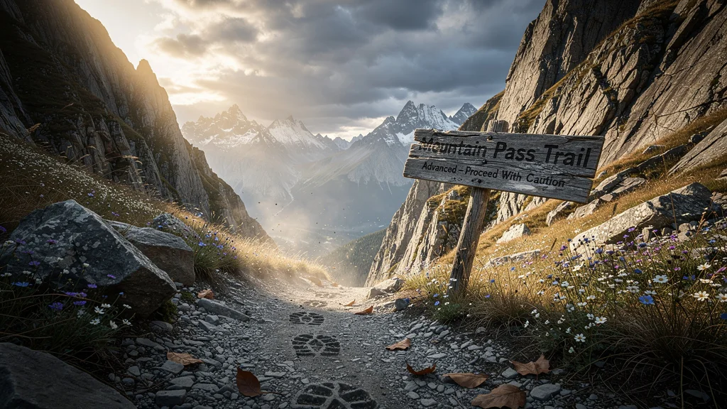 Col de montagne escarpé sous-estimé causant l'arrêt prématuré d'un trek d'un jour